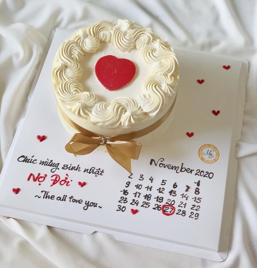 Bánh kem mini viết lịch
