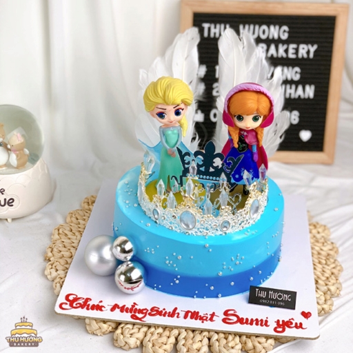 Bánh sinh nhật công chúa Elsa và công chúa Anna